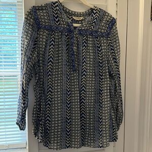 Lucky Brand blue print top